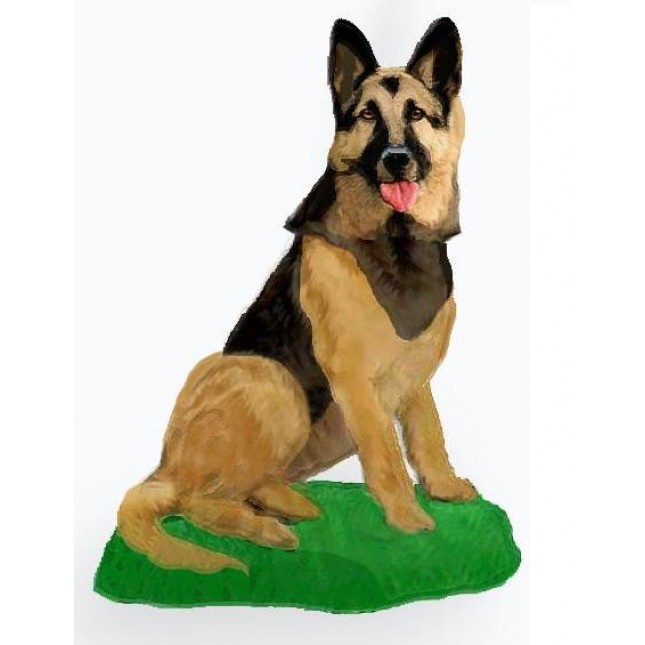 100% Handmade Polymer Clay Dog Bobblehead: German Shepherd Dog - Custom Funny Gift