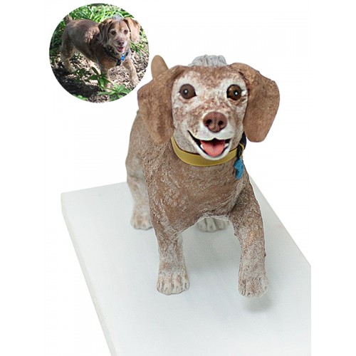100% Handmade Polymer Clay Custom Dog Bobblehead - Creative Gift