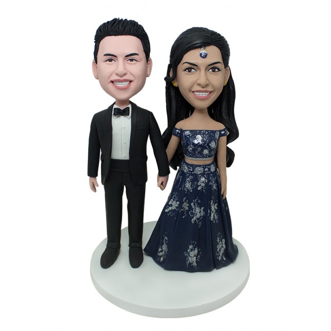 Personal Handmade India Wedding Bobbleheads - Polymer Clay Dolls