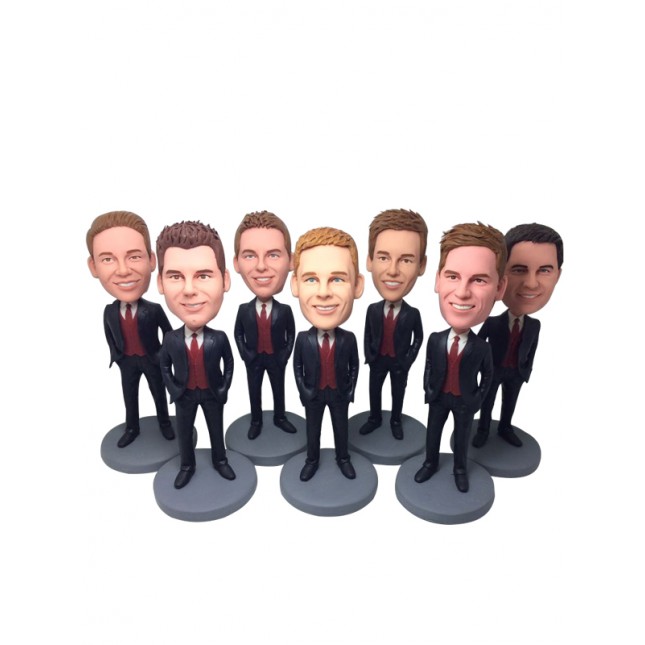 Handmade Personalized Bobbleheads - Custom Bobble Head Dolls for Team and Group - Polymer Clay Office Bobbleheads
