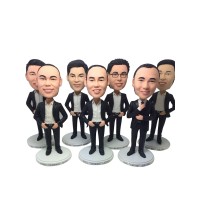 The Office Bobbleheads for Team - Handmade Polymer Clay Custom Bobble Head Dolls - Spcial Gifts for Staffs