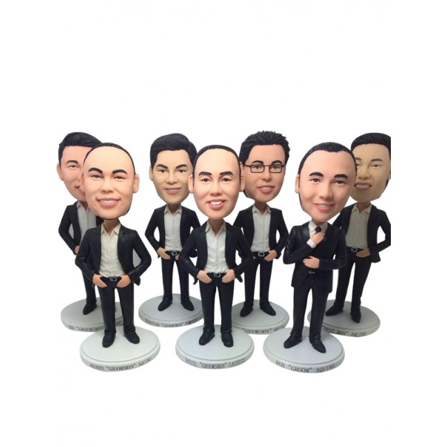 The Office Bobbleheads for Team - Handmade Polymer Clay Custom Bobble Head Dolls - Spcial Gifts for Staffs