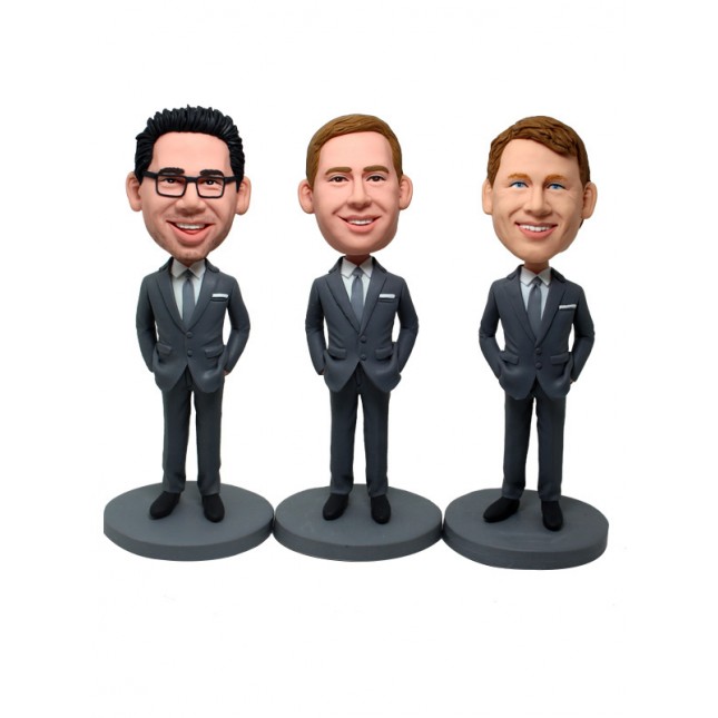 Handmade Creative Gift for Team and Staffs - Polymer Clay Bobble Head Dolls - Custom Bobbleheads Based on Your Photo