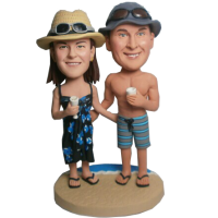 Custom Beach Couple Bobblehead