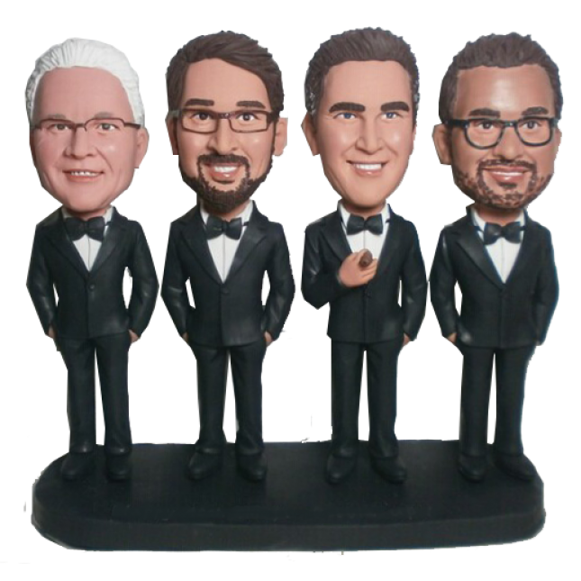 Custom Business Team Bobbleheads - Creative Gift for Partners and Staffs - Handmade Bobble Head Dolls 