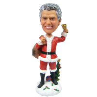 Funny Chrismas Santa Claus Cosplay Bobblehead - Personalized Custom Polymer Clay Bobble Head - Special Chrismas Gift