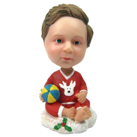 Funny Christmas Gift for Baby - Based on Photo and Ideas - Handmade Personalized Polymer Clay Bobblehead 