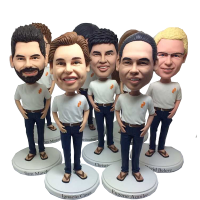 Custom Handmade Polymer Clay Bobbleheads - Creative Gift for Task Team - Bobble Head Dolls Based on Photo