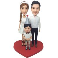 Custom Cozy Family Bobbleheads - Polymer Clay Bobble Head Dolls -Handmade Gift Based on Photo
