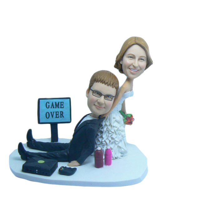 Create Your Own Game Over Wedding Bobbleheads