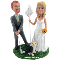 Custom Golfing Wedding Bobbleheads