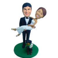 Custom Groom Carring Bride Bobbleheads