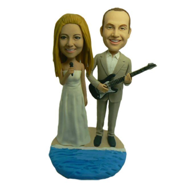 Custom Guitar Wedding Bobbleheads_x000D_