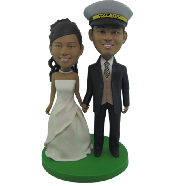 Custom Officer Wedding Bobbleheads