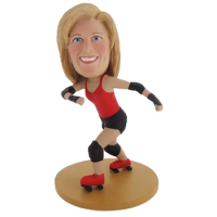 Custom Roller Skating Fmale Bobblehead