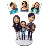 Special Gift for Lovely Family - Handmade Custom Polymer Clay Bobblehead Based on Photo and Ideas Special Gift for Lovely Family - Handmade Custom Polymer Clay Bobblehead Based on Photo and Ideas